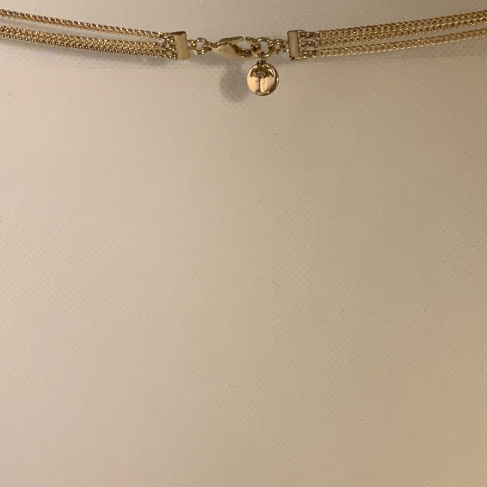 Talbots Multi-Strand Gold Tone Faceted Crystal Necklace 30.5” EUC - Picture 4 of 6